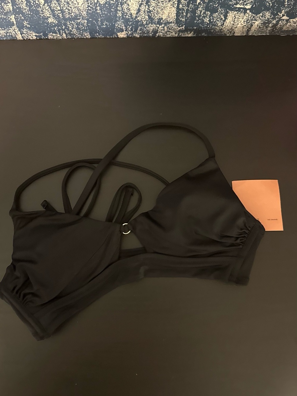 Black Strappy Swim Top - Women Swim
